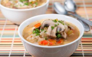 Рецепт диетического грибного супа