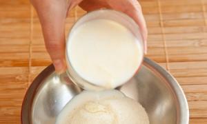 Recipe for cream with semolina porridge