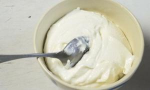 Curd cream for cake