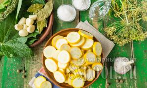 Zucchini perap untuk musim sejuk