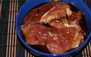 Beef marinade - various interesting recipes for preparing meat before cooking